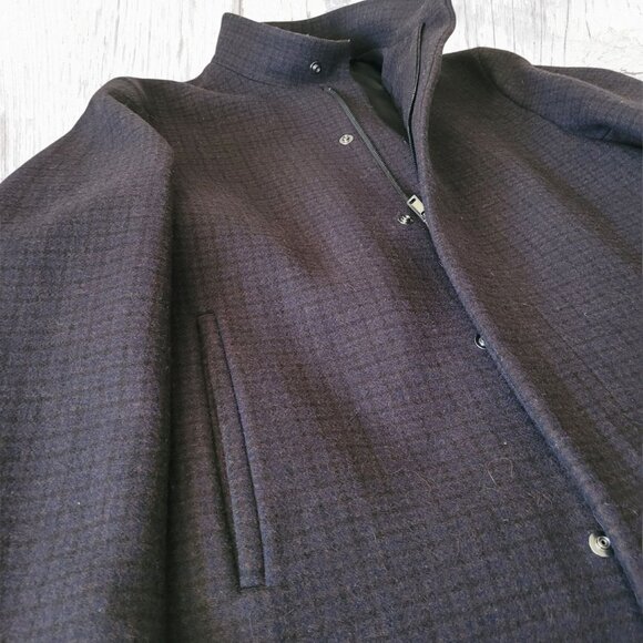 NWT Theory Clarence Wool Coat XL in Mink Multi Micro Check - Picture 12 of 16